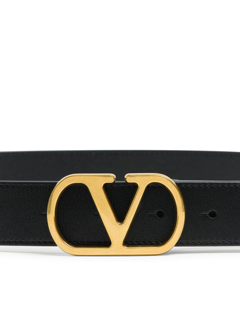 Valentino Garavani Women 30 Mm Vlogo Signature Calfskin Belt VALENTINO GARAVANI