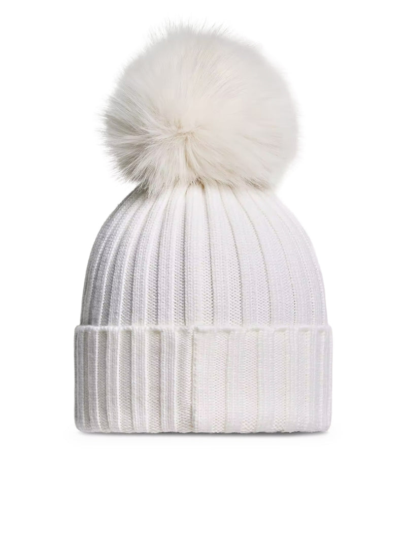 Moncler Women Wool Hat With Pom Pom MONCLER