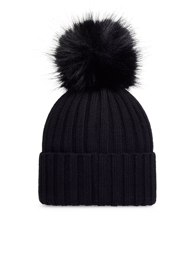 Moncler Women Wool Hat With Pom Pom MONCLER