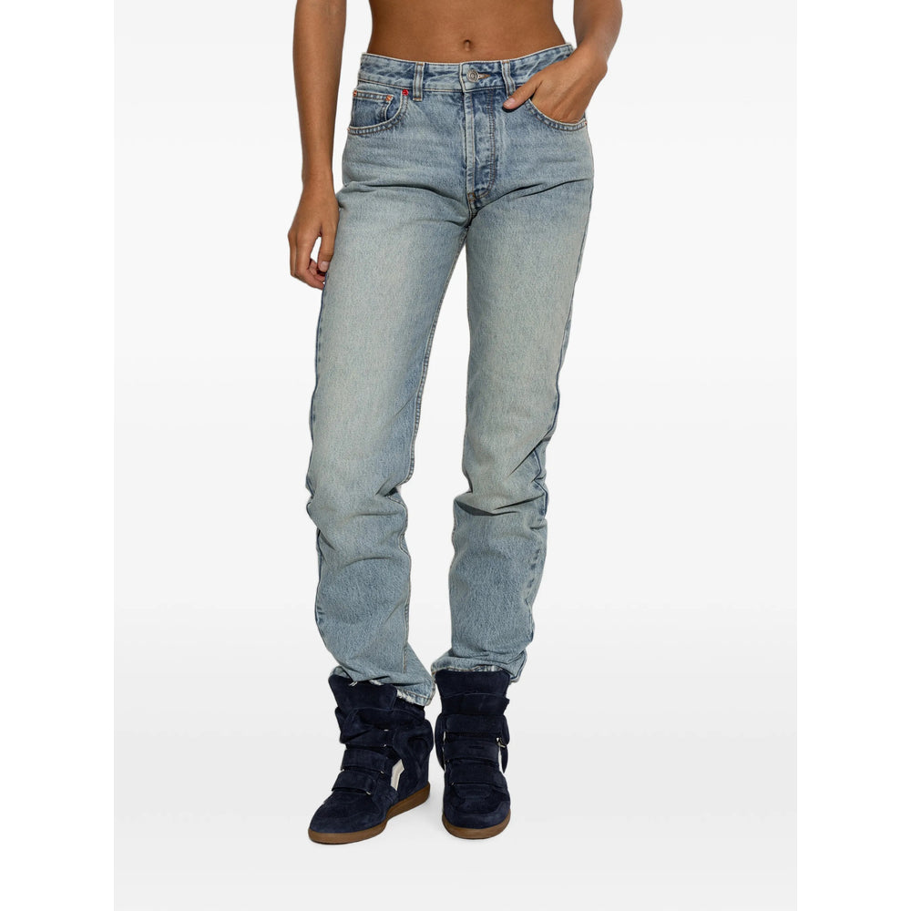 Isabel Marant Blue Denim - Straight-Leg Jeans Women ISABEL MARANT
