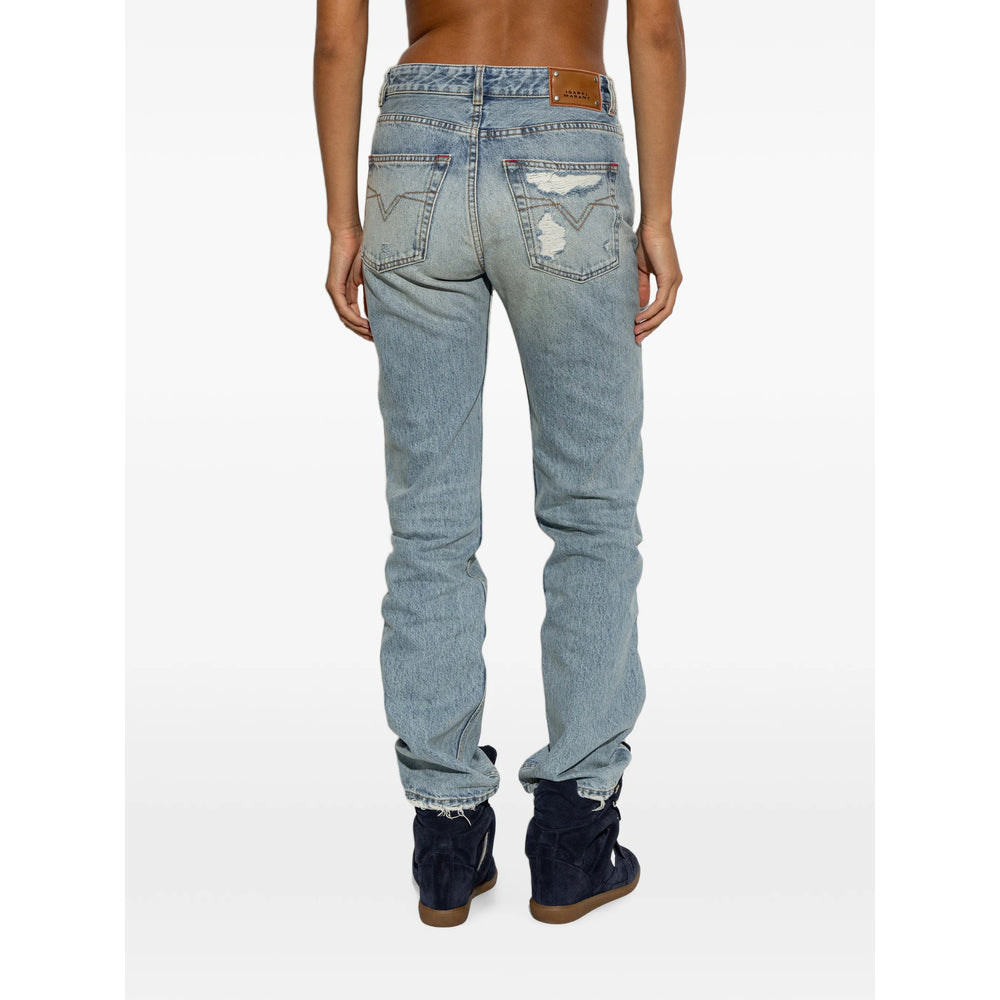 Isabel Marant Blue Denim - Straight-Leg Jeans Women ISABEL MARANT