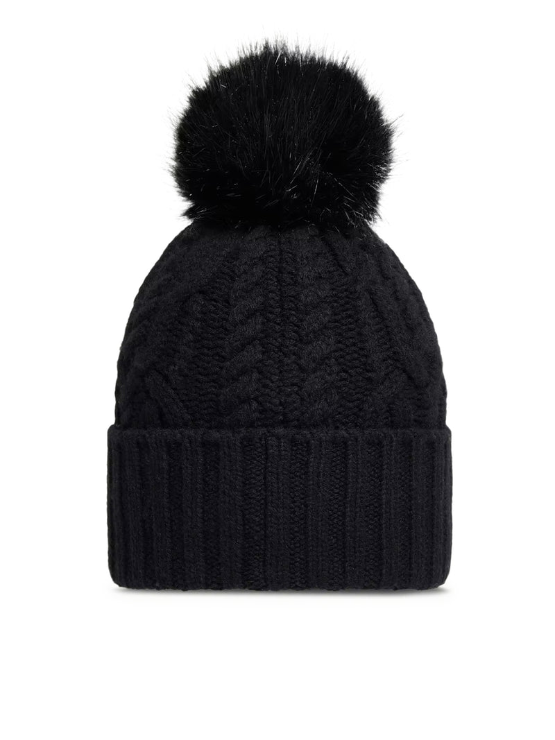 Moncler Women Wool And Cashmere Blend Hat With Pom Pom MONCLER