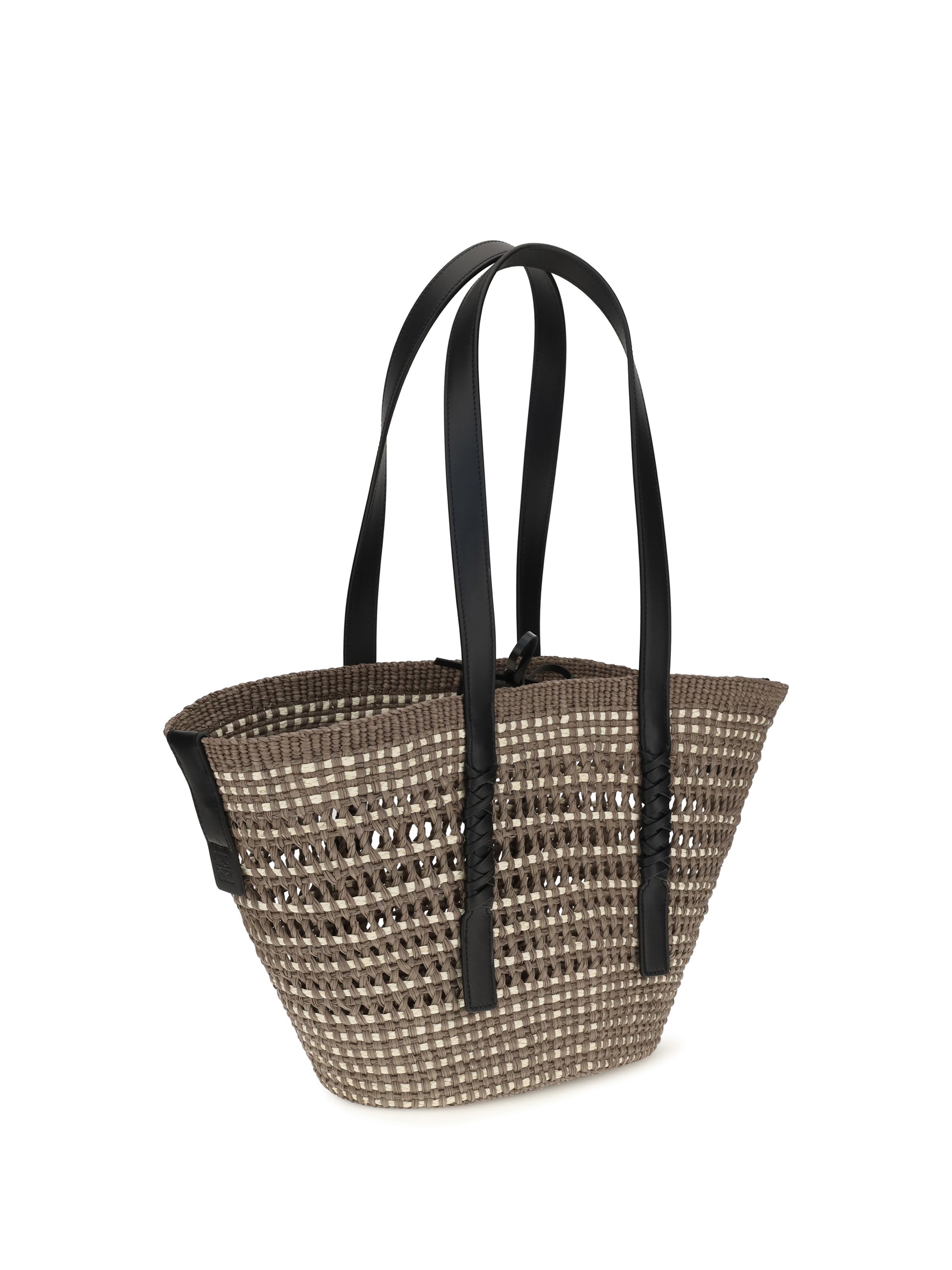 Loewe Women Medium Braid Basket Shoulder Bag In Iraca Palm And Calfskin LOEWE