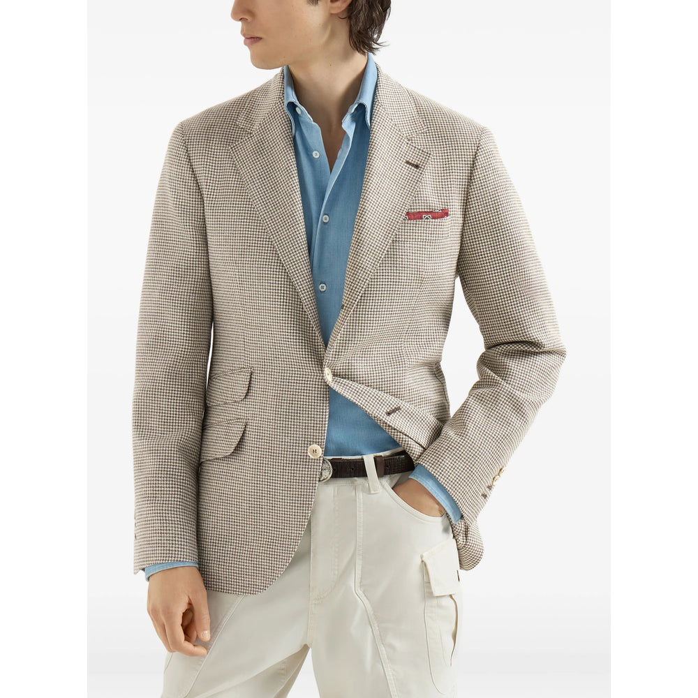 Brunello Cucinelli Neutrals Jackets - Blazers Men BRUNELLO CUCINELLI