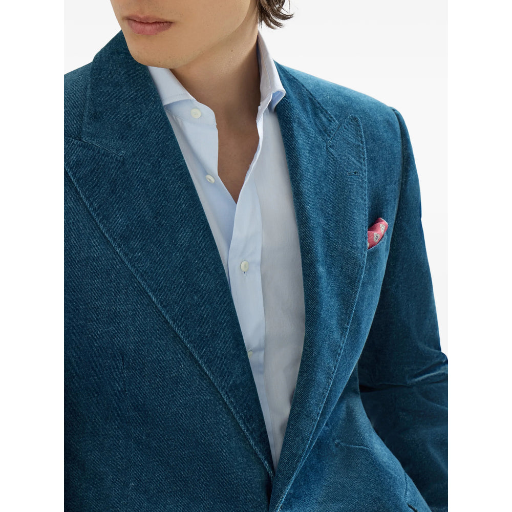 Brunello Cucinelli Blue Jackets - Blazers Men BRUNELLO CUCINELLI