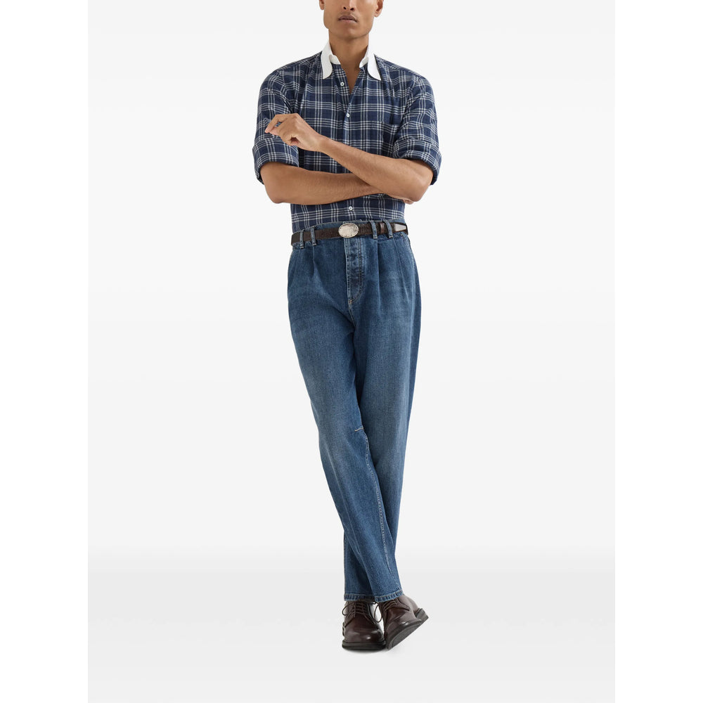 Brunello Cucinelli Blue Denim - Loose-Fit Jeans Men BRUNELLO CUCINELLI