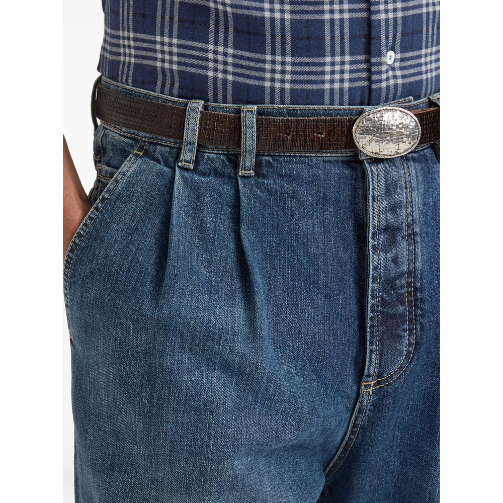 Brunello Cucinelli Blue Denim - Loose-Fit Jeans Men BRUNELLO CUCINELLI