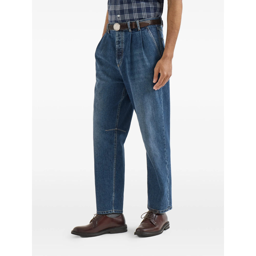 Brunello Cucinelli Blue Denim - Loose-Fit Jeans Men BRUNELLO CUCINELLI