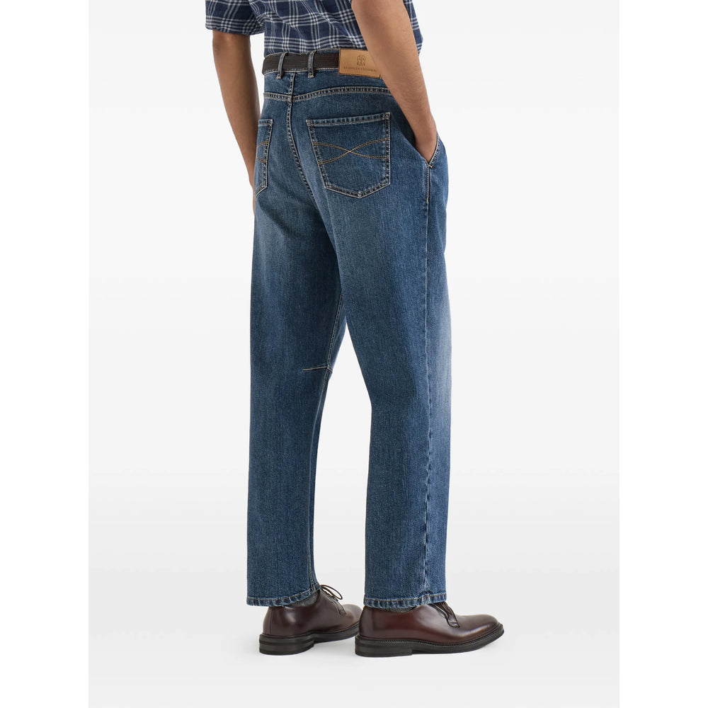 Brunello Cucinelli Blue Denim - Loose-Fit Jeans Men BRUNELLO CUCINELLI