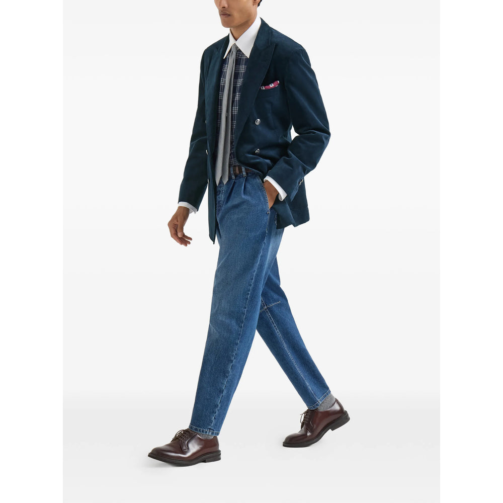 Brunello Cucinelli Blue Denim - Loose-Fit Jeans Men BRUNELLO CUCINELLI