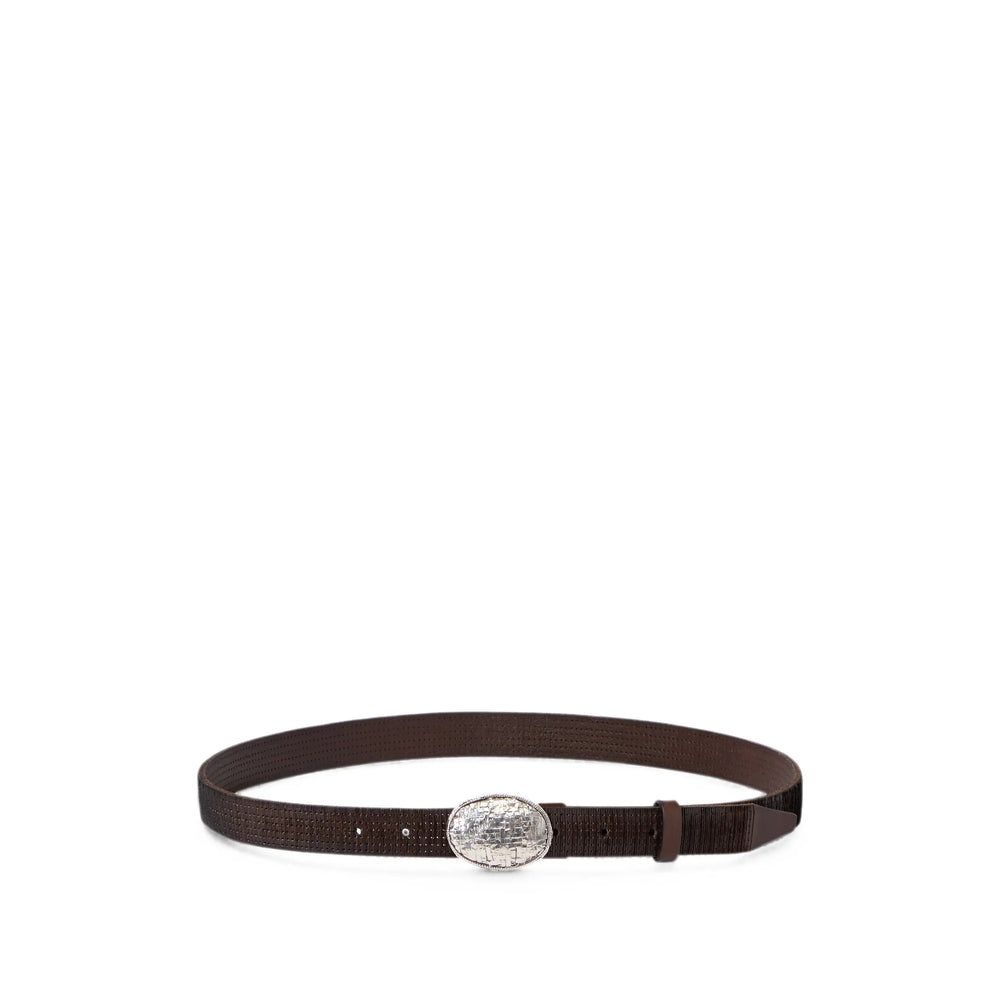 Brunello Cucinelli Brown Belts Men BRUNELLO CUCINELLI