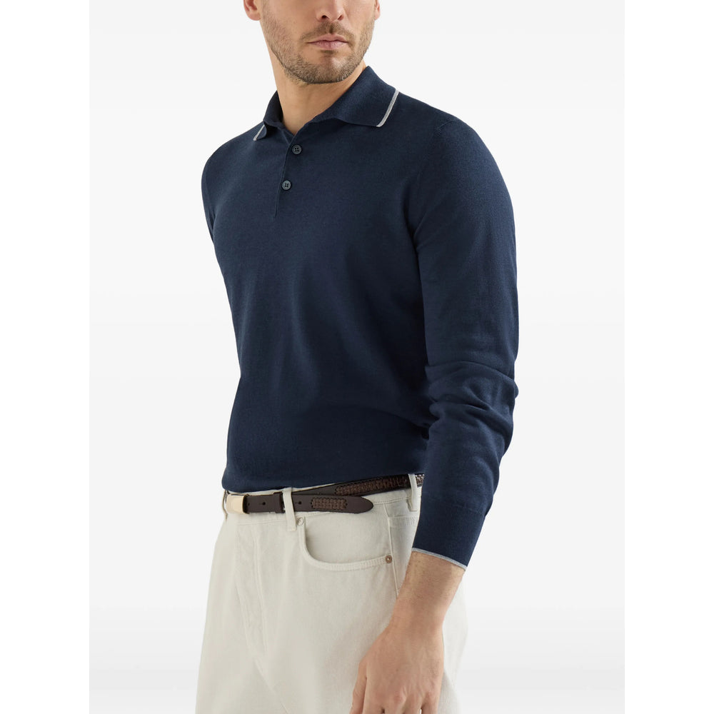 Brunello Cucinelli Blue Sweaters & Knitwear - Jumpers Men BRUNELLO CUCINELLI