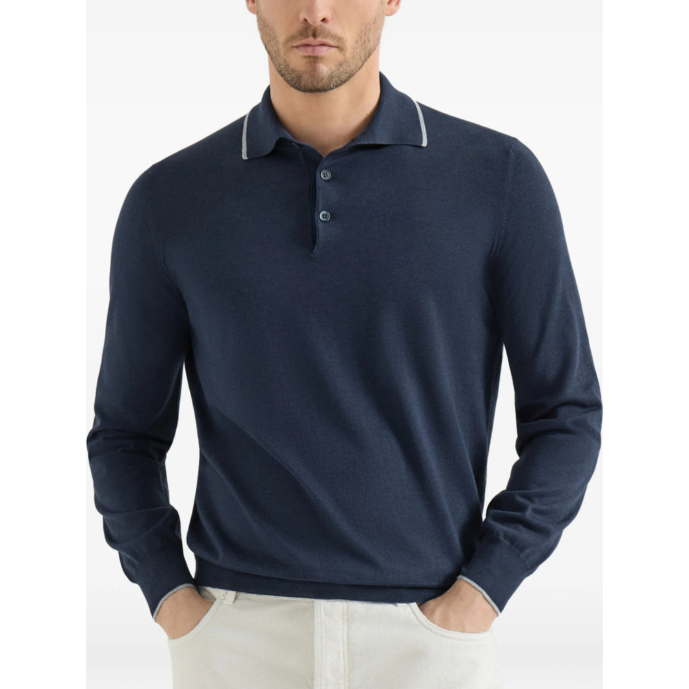 Brunello Cucinelli Blue Sweaters & Knitwear - Jumpers Men BRUNELLO CUCINELLI