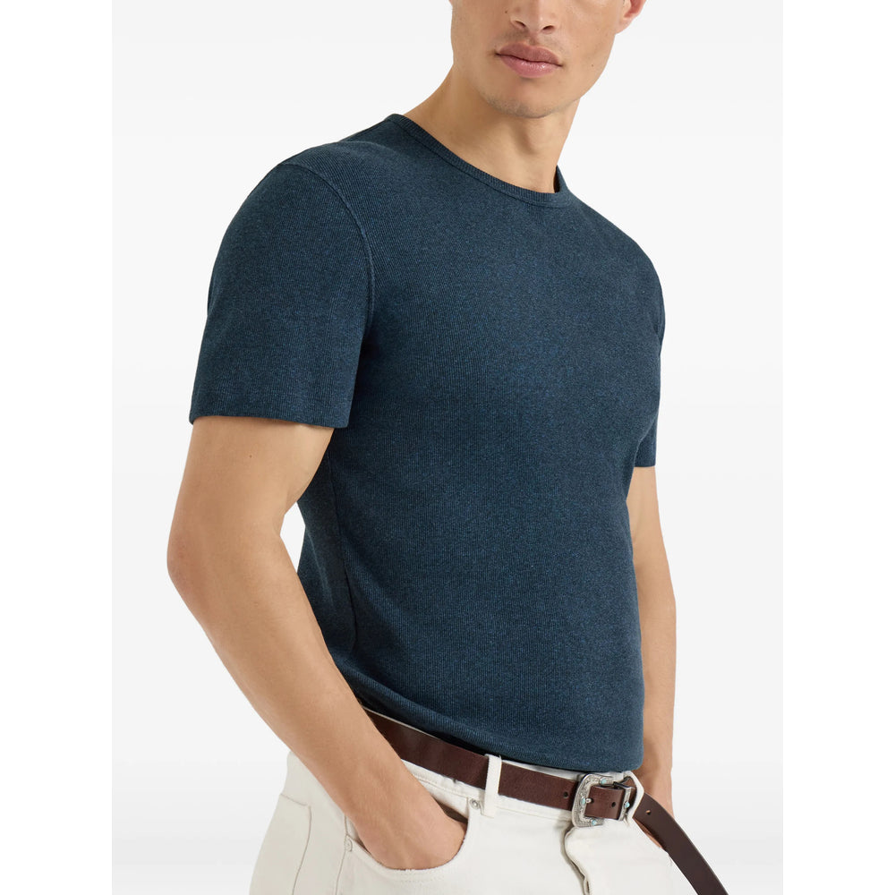 Brunello Cucinelli Blue T-Shirts & Vests - T-Shirts Men BRUNELLO CUCINELLI