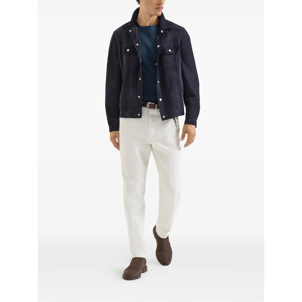 Brunello Cucinelli Blue T-Shirts & Vests - T-Shirts Men BRUNELLO CUCINELLI