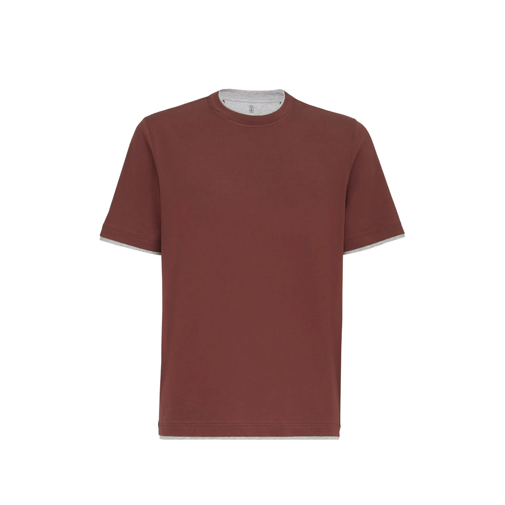 Brunello Cucinelli Brown T-Shirts & Vests - T-Shirts Men BRUNELLO CUCINELLI