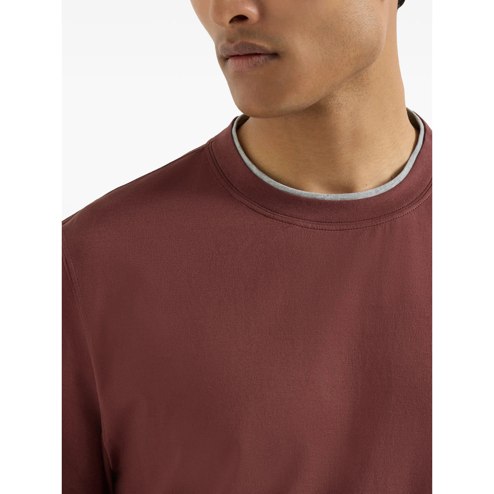 Brunello Cucinelli Brown T-Shirts & Vests - T-Shirts Men BRUNELLO CUCINELLI
