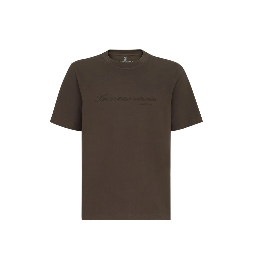Brunello Cucinelli Brown T-Shirts & Vests - T-Shirts Men BRUNELLO CUCINELLI