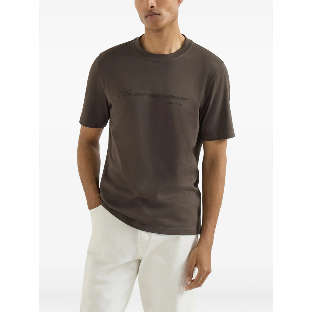 Brunello Cucinelli Brown T-Shirts & Vests - T-Shirts Men BRUNELLO CUCINELLI