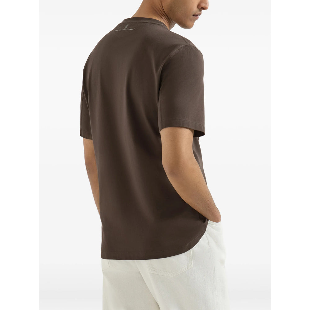 Brunello Cucinelli Brown T-Shirts & Vests - T-Shirts Men BRUNELLO CUCINELLI