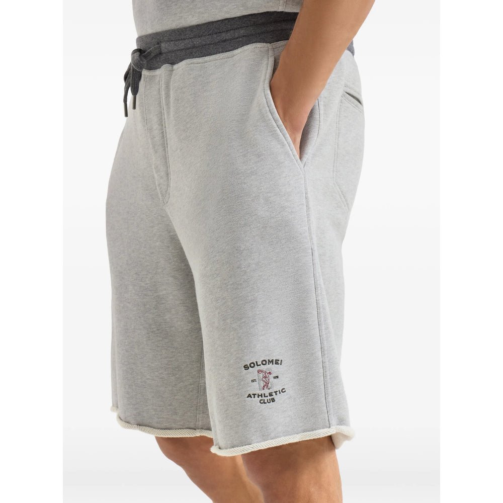 Brunello Cucinelli Grey Shorts - Track & Running Shorts Men BRUNELLO CUCINELLI