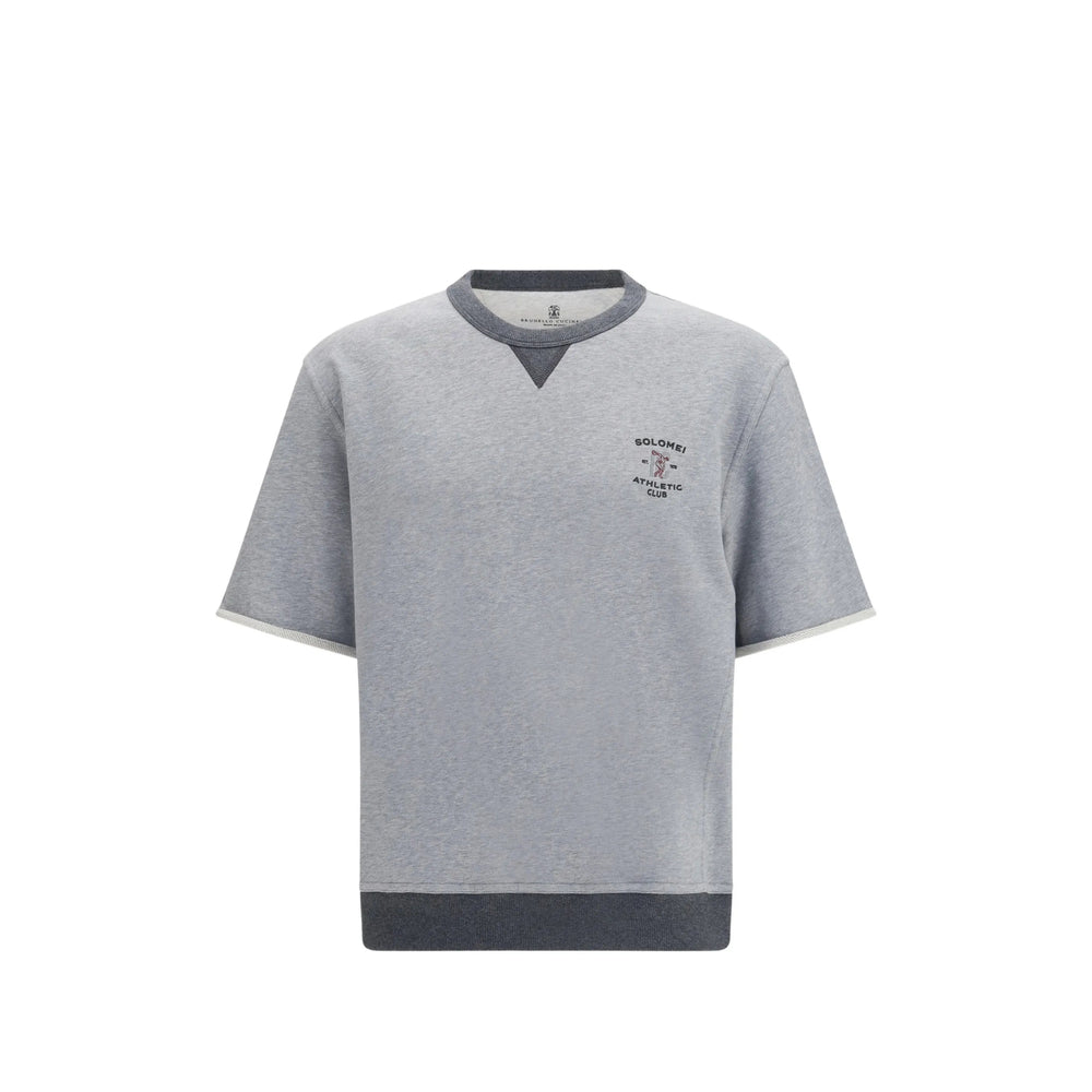 Brunello Cucinelli Grey T-Shirts & Vests - T-Shirts Men BRUNELLO CUCINELLI