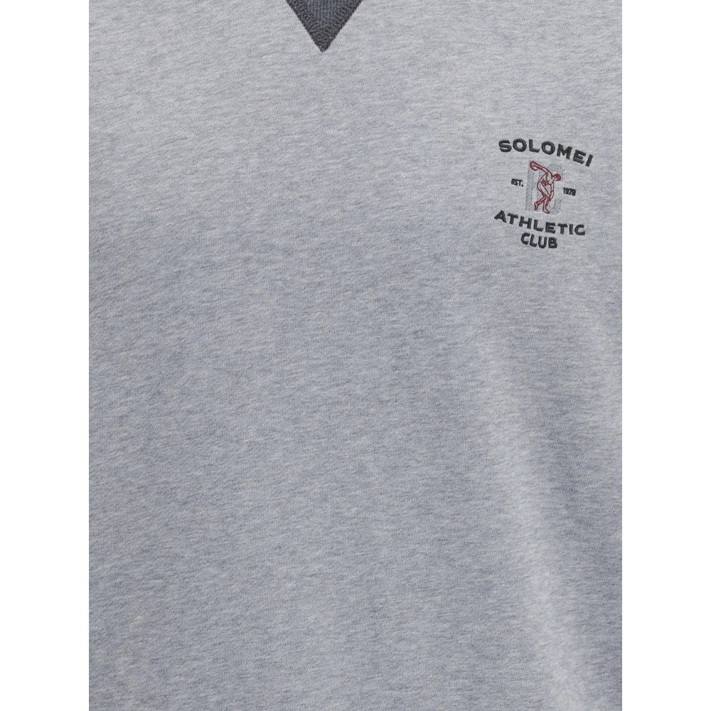 Brunello Cucinelli Grey T-Shirts & Vests - T-Shirts Men BRUNELLO CUCINELLI