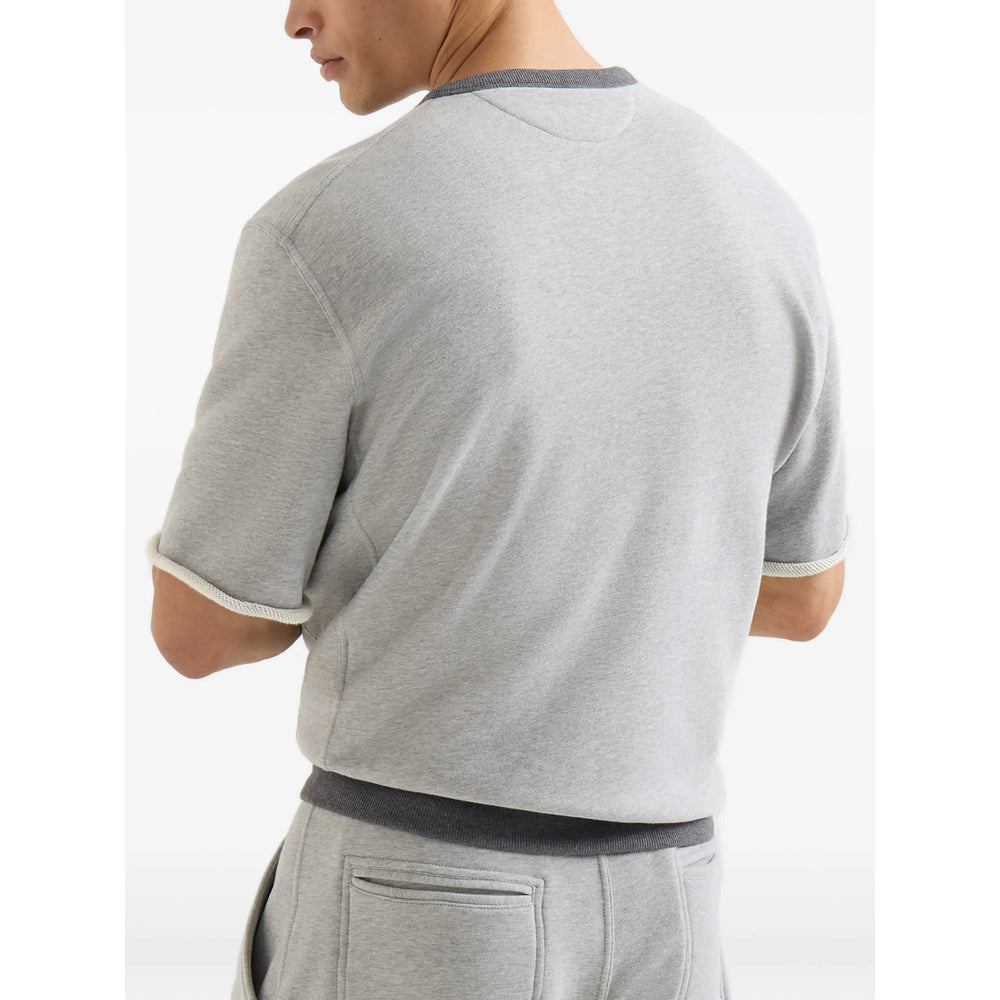 Brunello Cucinelli Grey T-Shirts & Vests - T-Shirts Men BRUNELLO CUCINELLI