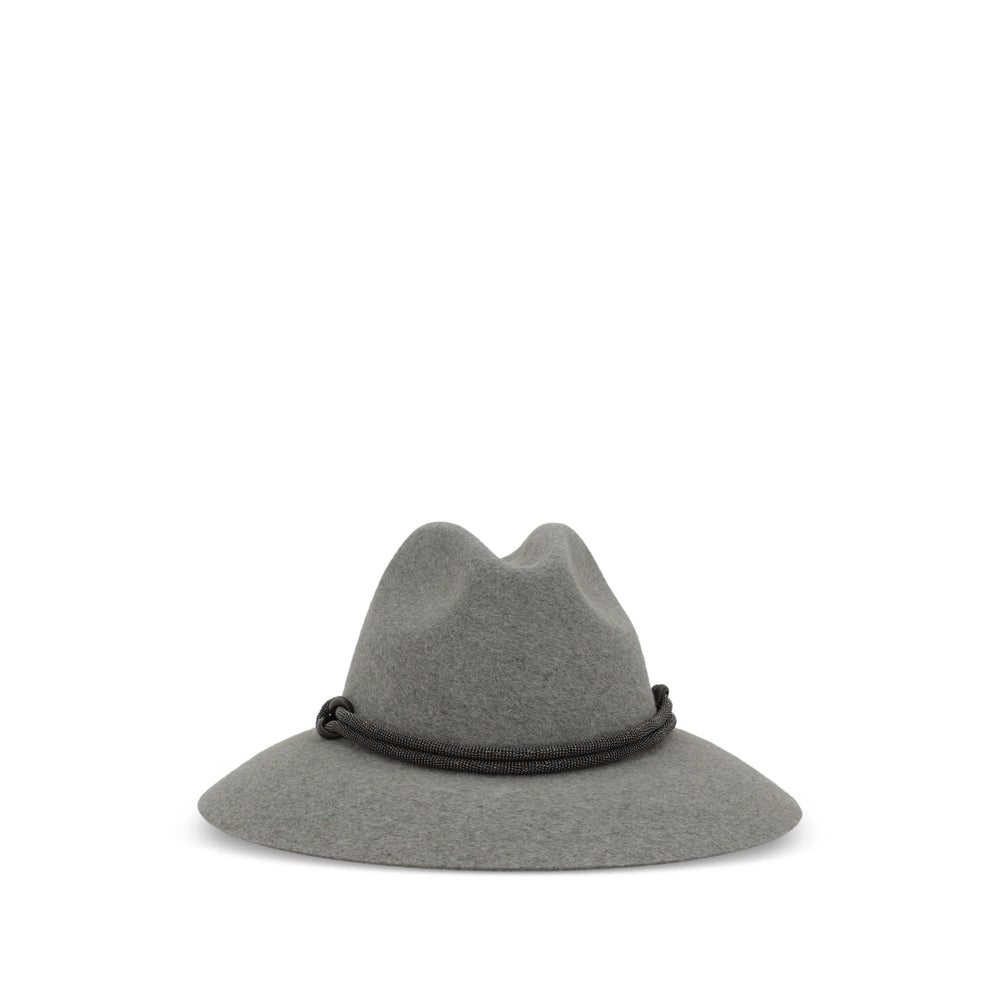 Brunello Cucinelli Grey Hats Women BRUNELLO CUCINELLI