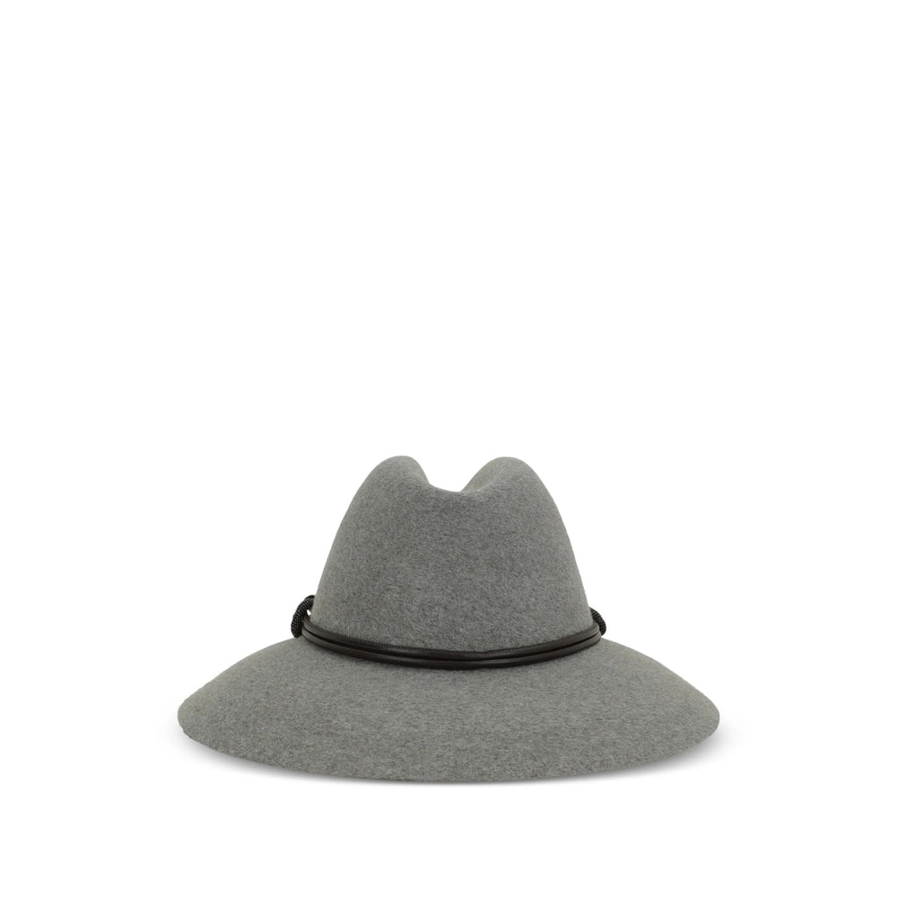 Brunello Cucinelli Grey Hats Women BRUNELLO CUCINELLI