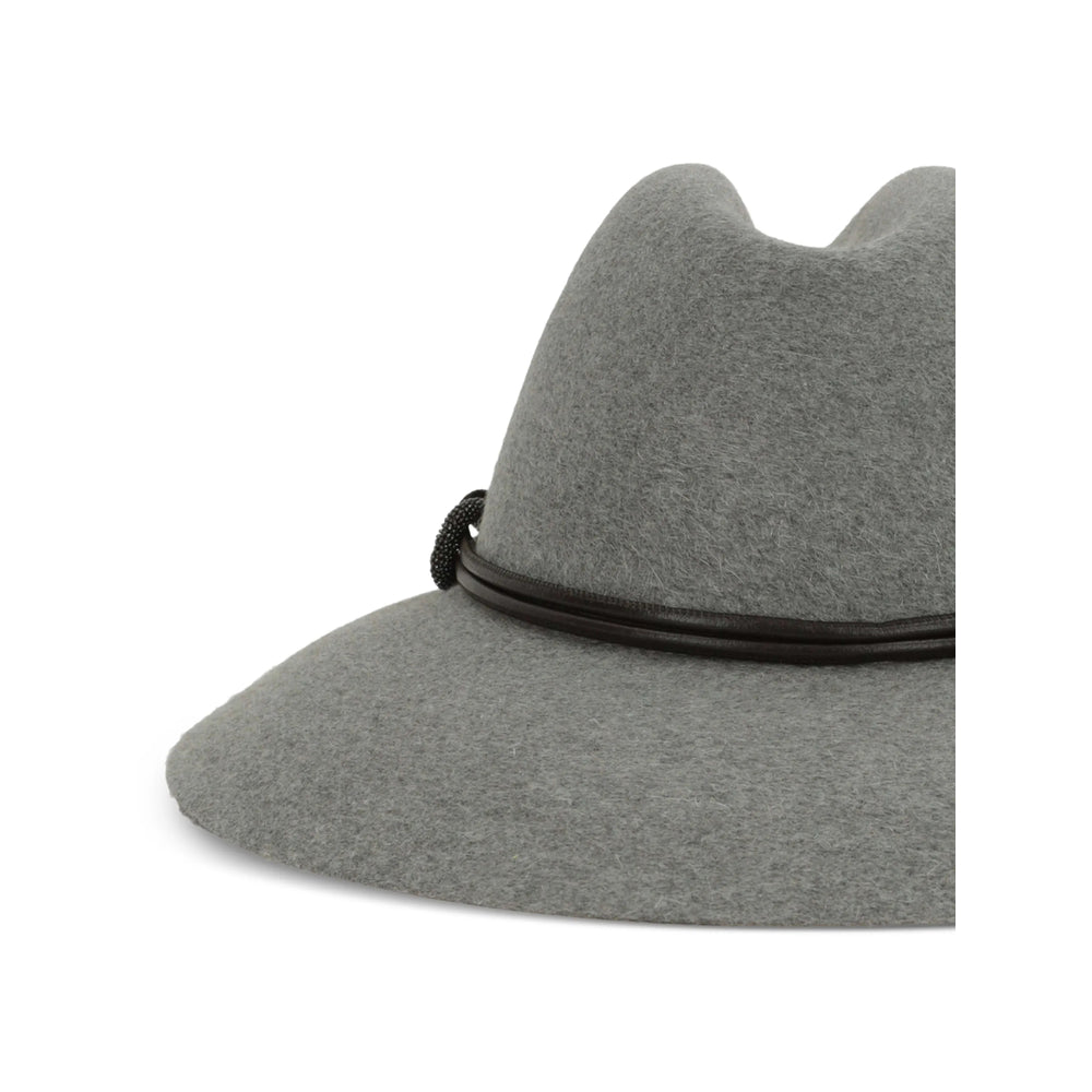 Brunello Cucinelli Grey Hats Women BRUNELLO CUCINELLI
