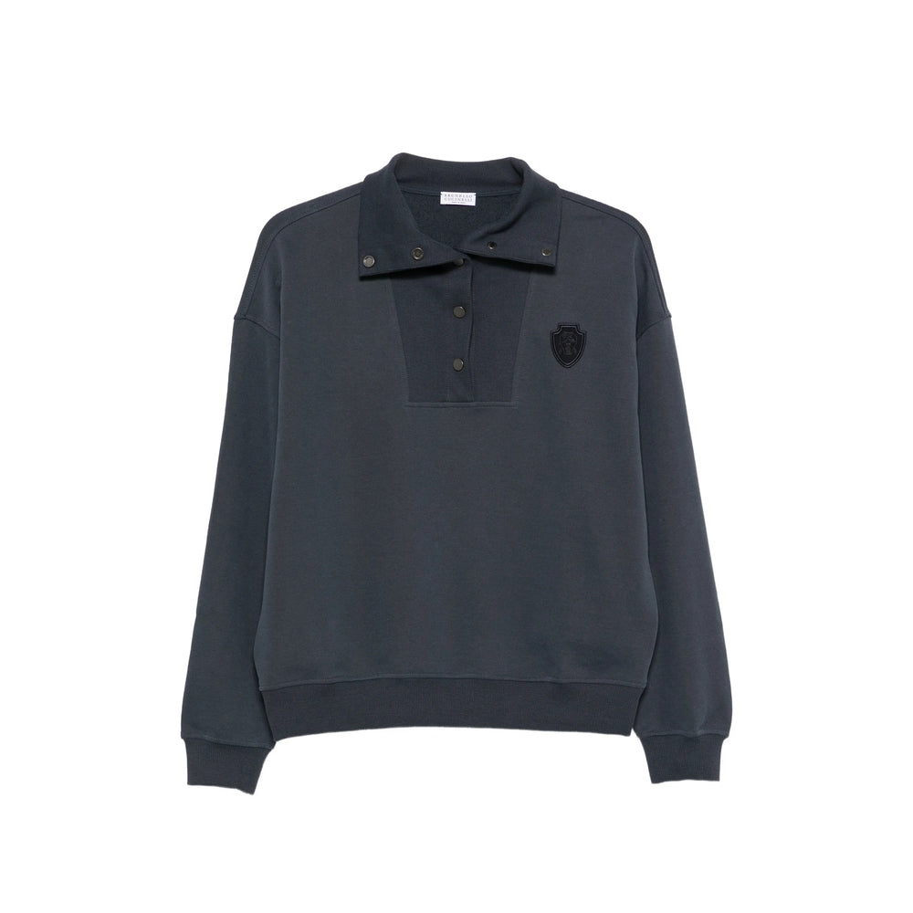 Brunello Cucinelli Blue Tops - Sweatshirts Women BRUNELLO CUCINELLI