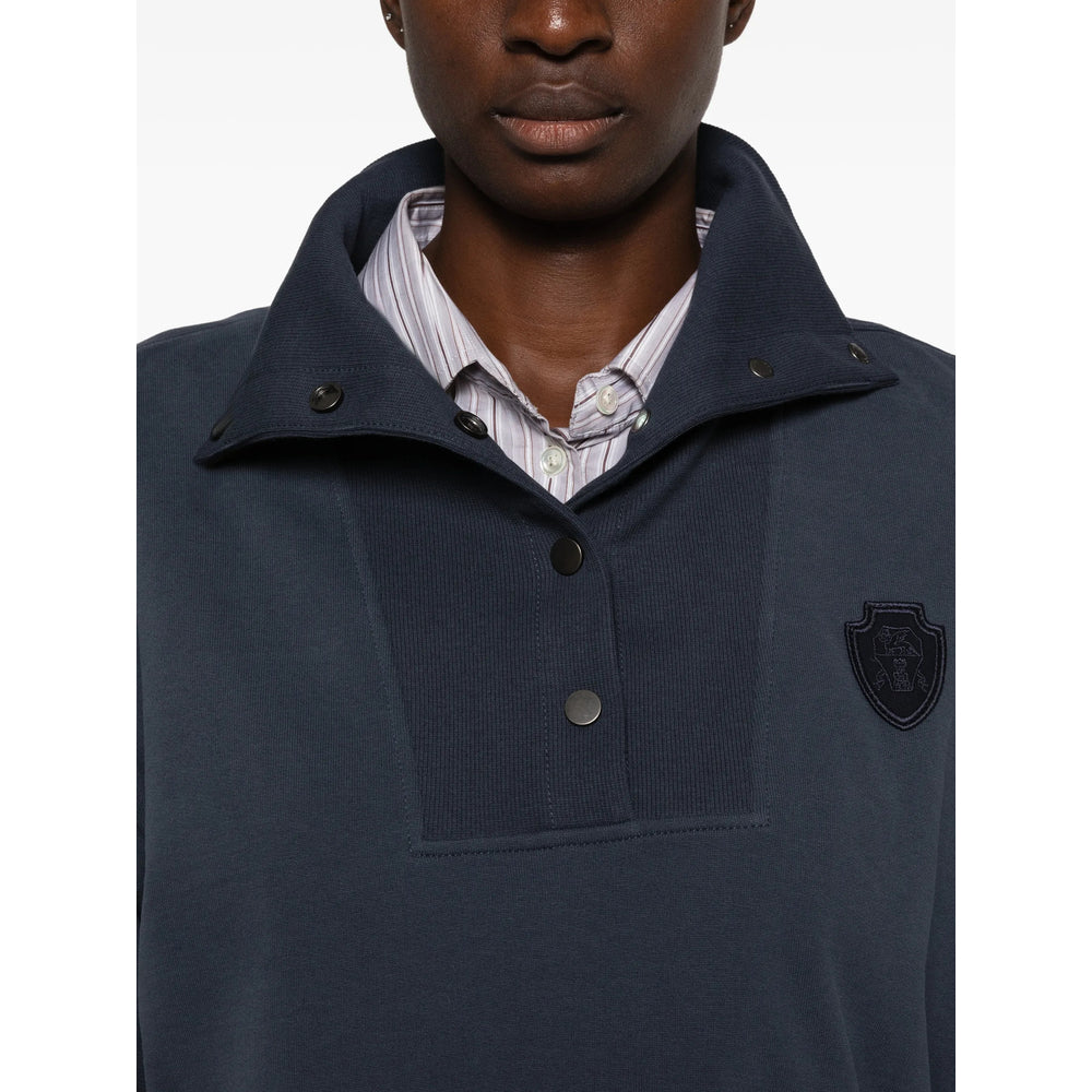 Brunello Cucinelli Blue Tops - Sweatshirts Women BRUNELLO CUCINELLI