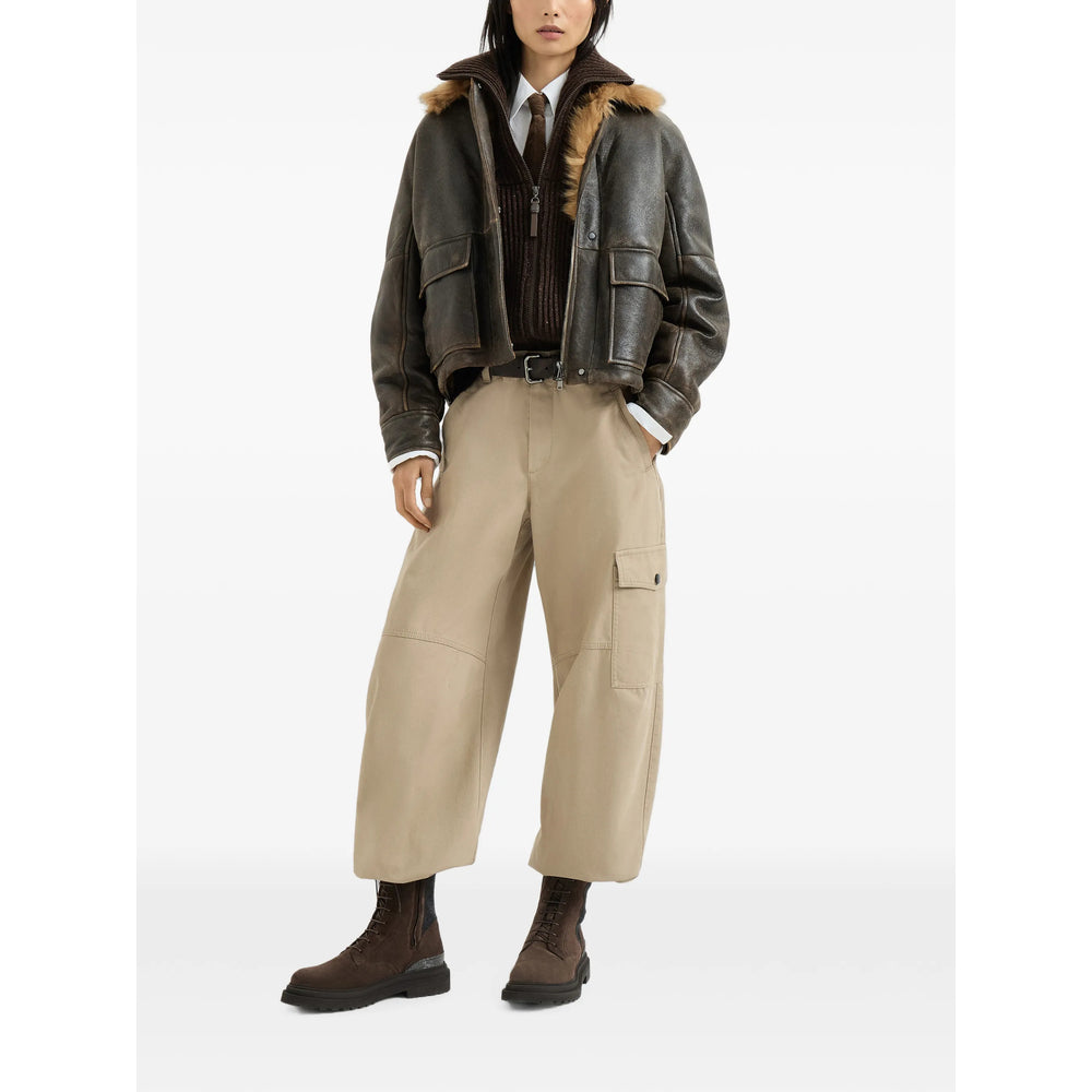 Brunello Cucinelli Brown Knitwear - Cardigans Women BRUNELLO CUCINELLI