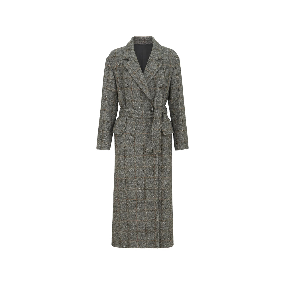 Brunello Cucinelli Grey Coats - Double Breasted & Peacoats Women BRUNELLO CUCINELLI