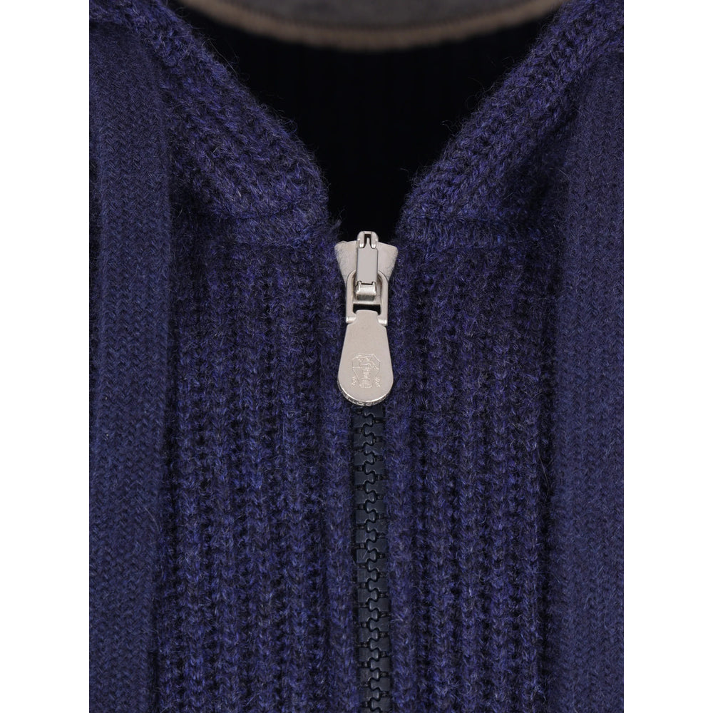 Brunello Cucinelli Blue Sweaters & Knitwear - Hoodies Men BRUNELLO CUCINELLI
