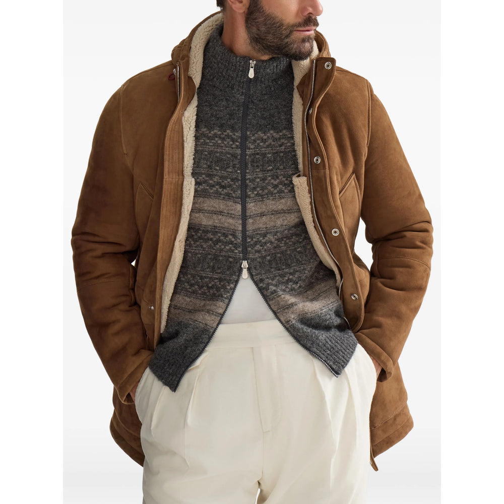 Brunello Cucinelli Brown Coats - Leather Coats Men BRUNELLO CUCINELLI