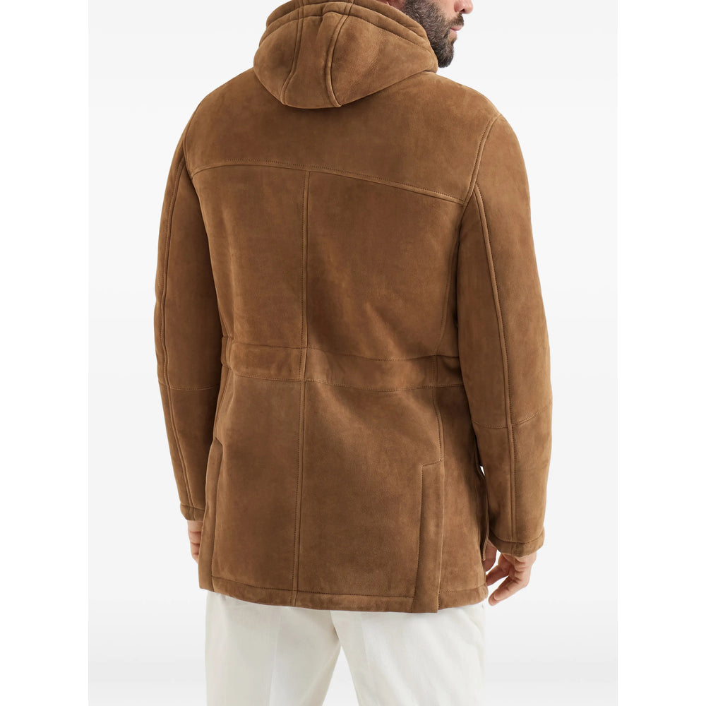 Brunello Cucinelli Brown Coats - Leather Coats Men BRUNELLO CUCINELLI