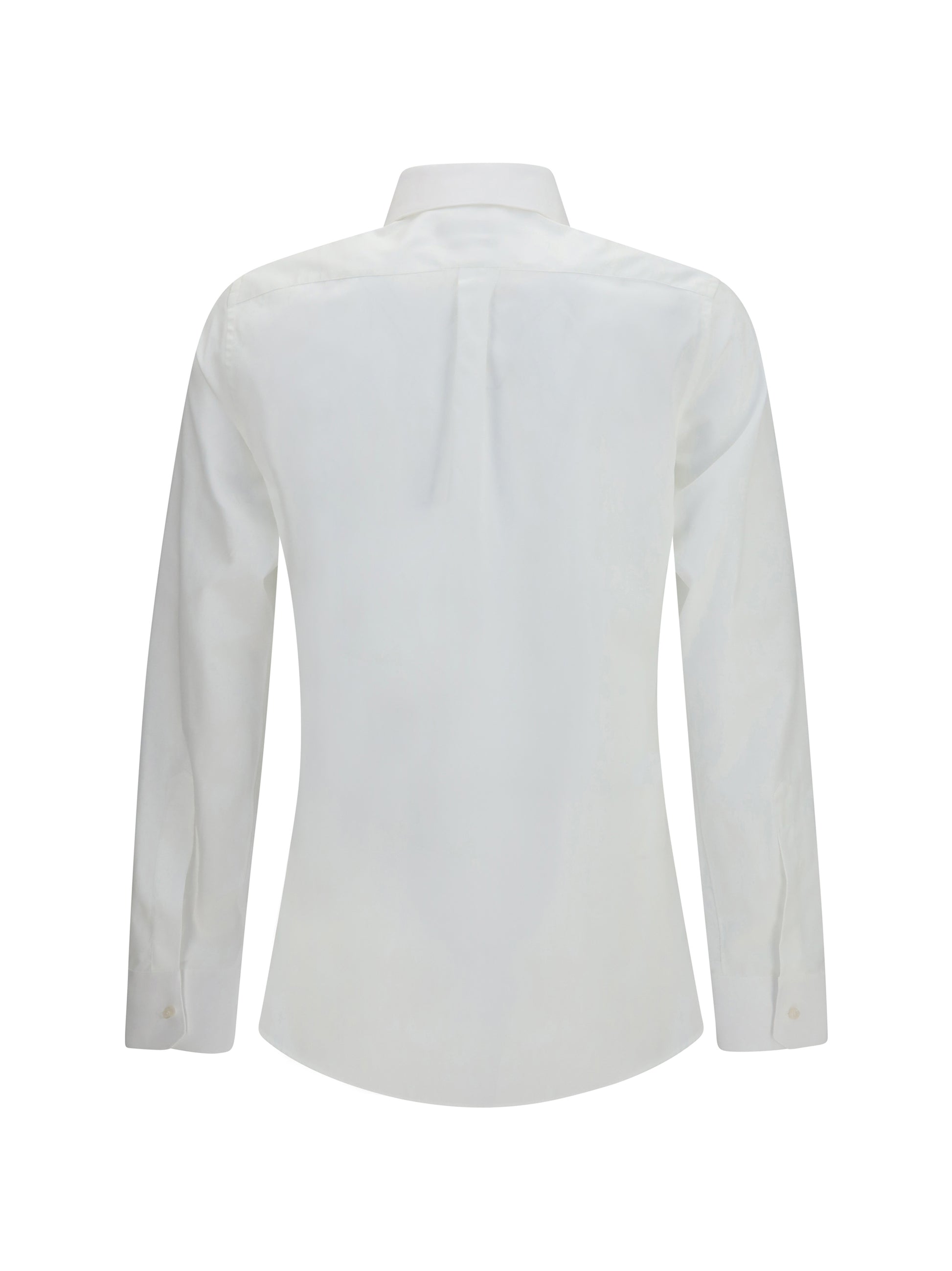 Dolce & Gabbana Men Gold Cotton Poplin Shirt DOLCE & GABBANA