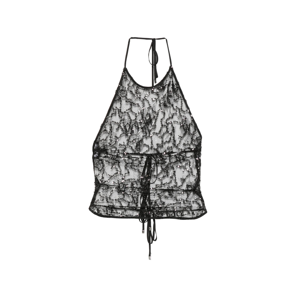The Attico Black Tops - Vests & Tank Tops Women THE ATTICO