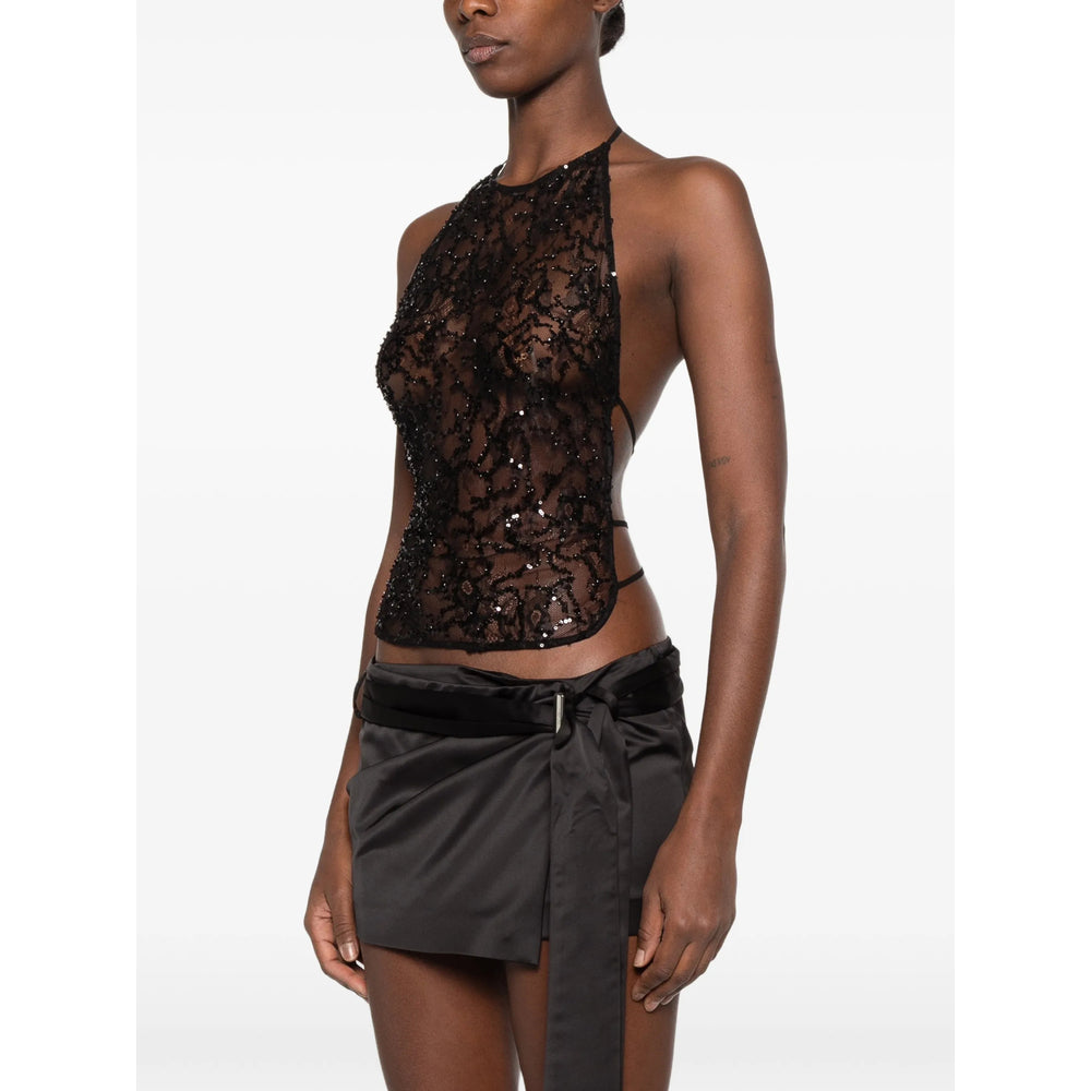 The Attico Black Tops - Vests & Tank Tops Women THE ATTICO