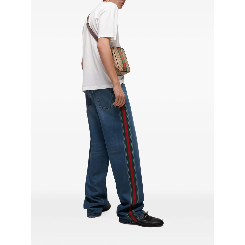 Gucci Blue Denim - Regular & Straight-Leg Jeans Men GUCCI