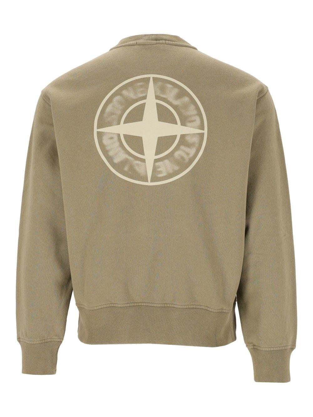 Stone Island Men Organic Cotton Fleece Crewneck Sweatshirt STONE ISLAND