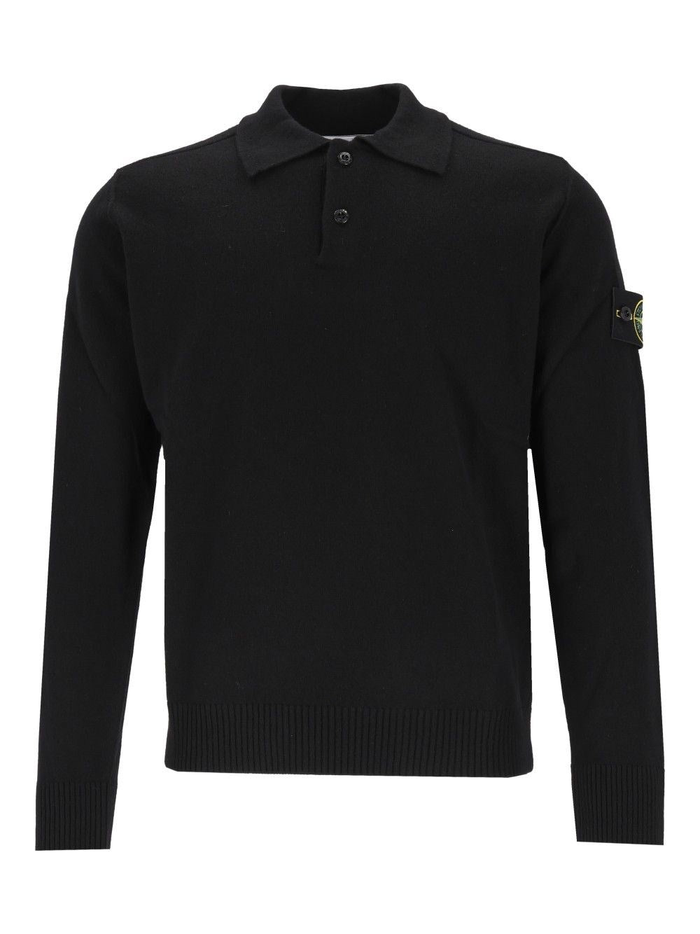 Stone Island Men Rws Geelong Lightweight Wool Polo Sweater STONE ISLAND