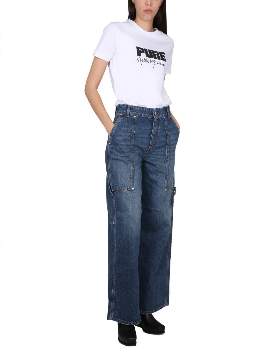 Stella Mccartney Women T-Shirt With Logo STELLA MCCARTNEY