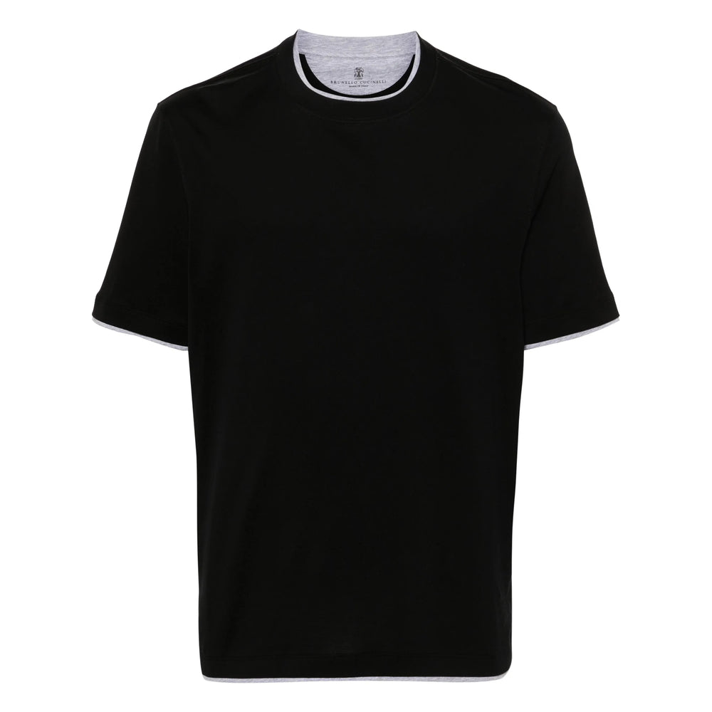 Brunello Cucinelli Black T-Shirts & Vests - T-Shirts Men BRUNELLO CUCINELLI