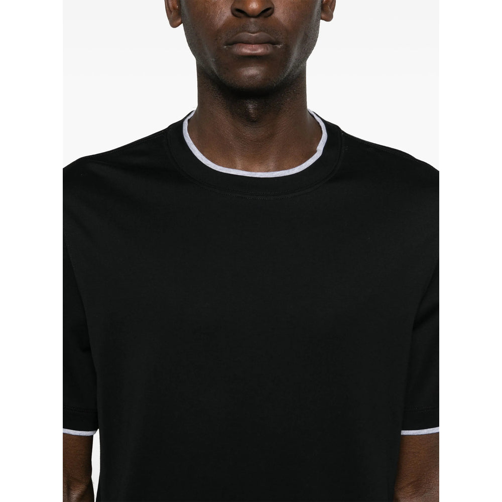 Brunello Cucinelli Black T-Shirts & Vests - T-Shirts Men BRUNELLO CUCINELLI