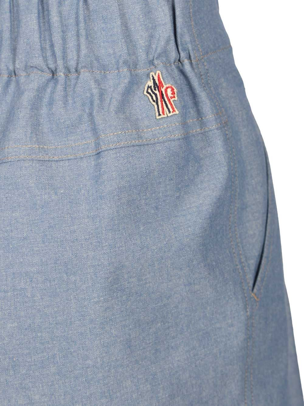 Moncler Grenoble Women Chambray Cotton Shorts MONCLER GRENOBLE