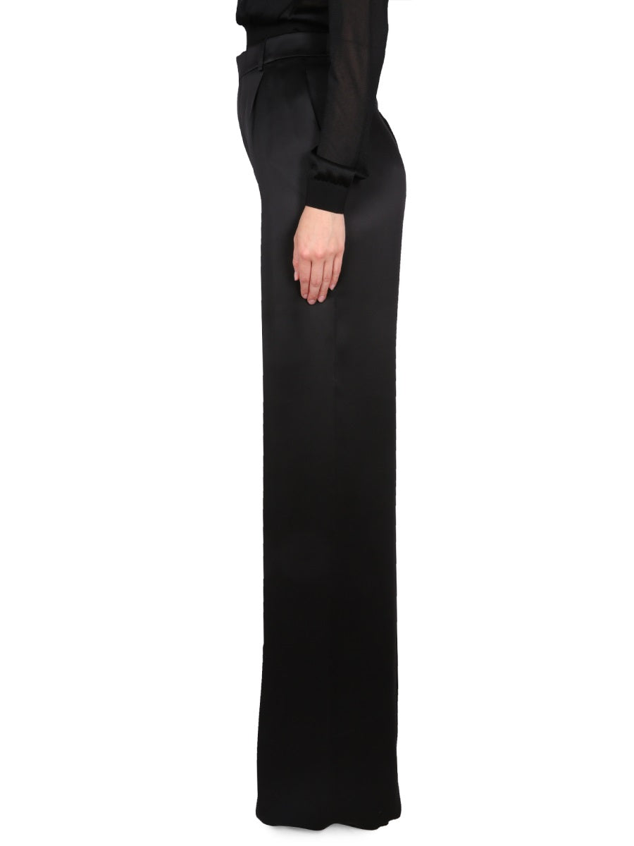 Saint Laurent Women Satin Flared Pants SAINT LAURENT