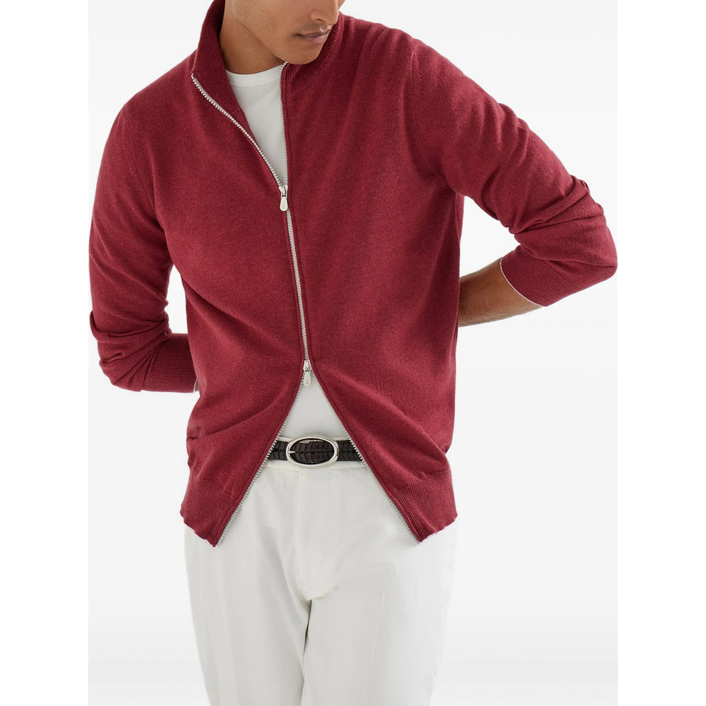 Brunello Cucinelli Red Sweaters & Knitwear - Cardigans Men BRUNELLO CUCINELLI